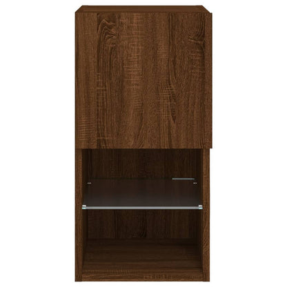 TV-Schrank mit LED-Leuchten Braun Eichen-Optik 30,5x30x60 cm - Pazzar.ch