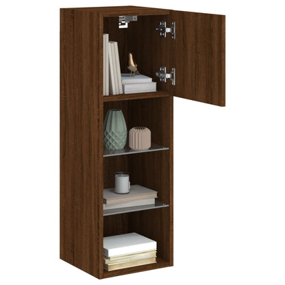 TV-Schrank mit LED-Leuchten Braun Eichen-Optik 30,5x30x90 cm - Pazzar.ch