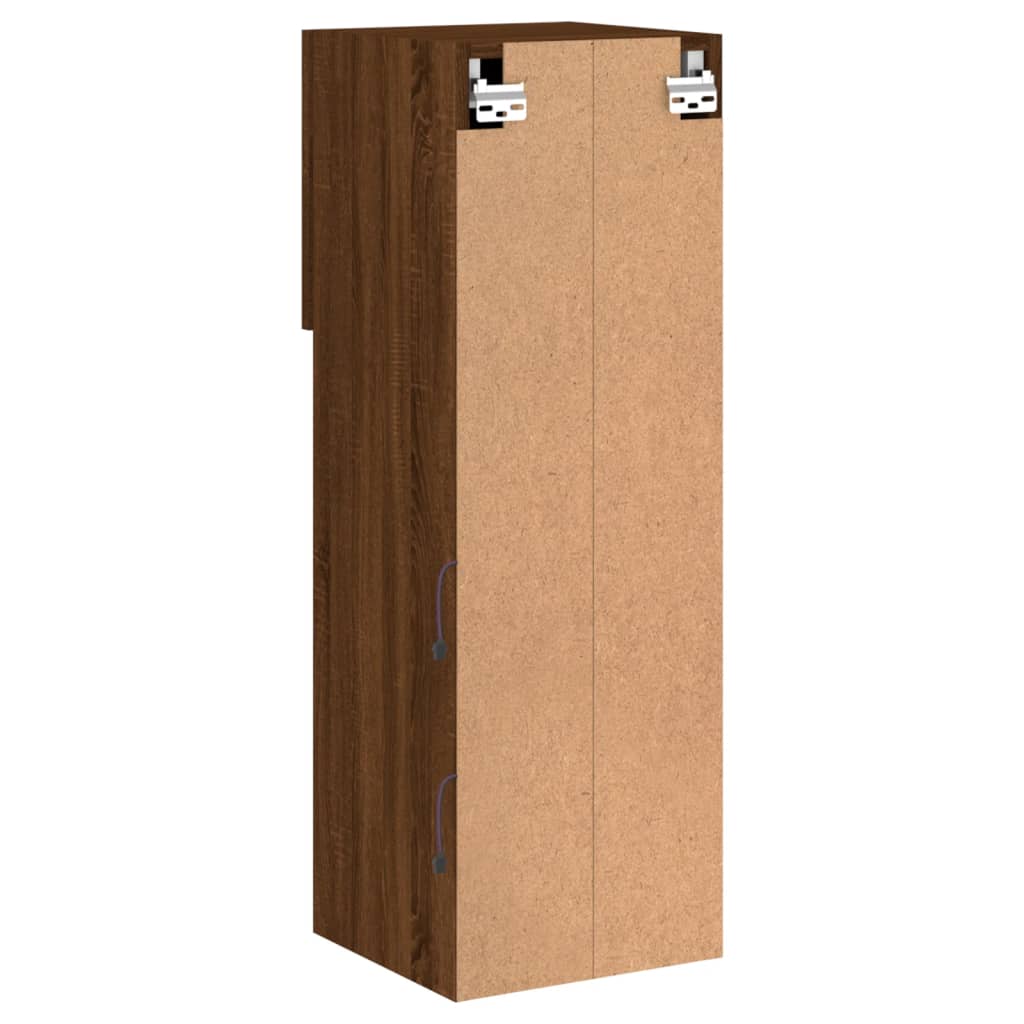 TV-Schrank mit LED-Leuchten Braun Eichen-Optik 30,5x30x90 cm - Pazzar.ch