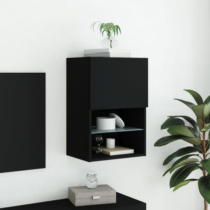 TV-Schrank mit LED-Leuchten Schwarz 40,5x30x60 cm - Pazzar.ch