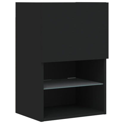 TV-Schrank mit LED-Leuchten Schwarz 40,5x30x60 cm - Pazzar.ch