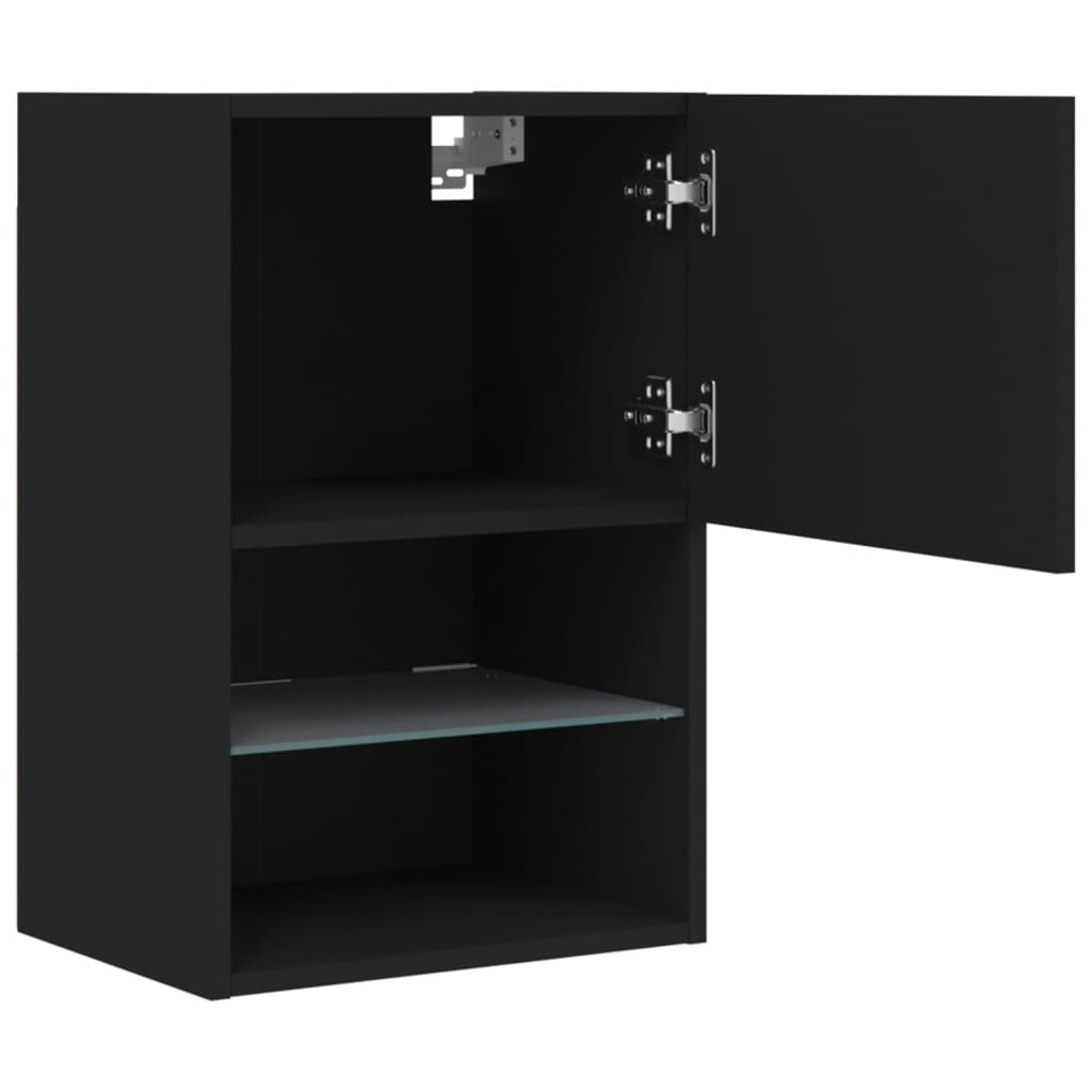 TV-Schrank mit LED-Leuchten Schwarz 40,5x30x60 cm - Pazzar.ch
