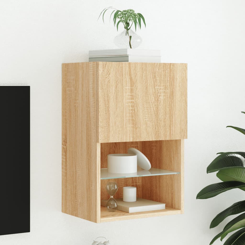 TV-Schrank mit LED-Leuchten Sonoma-Eiche 40,5x30x60 cm - Pazzar.ch