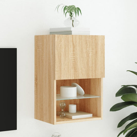 TV-Schrank mit LED-Leuchten Sonoma-Eiche 40,5x30x60 cm - Pazzar.ch