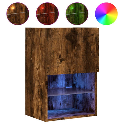 TV-Schrank mit LED-Leuchten Räuchereiche 40,5x30x60 cm - Pazzar.ch