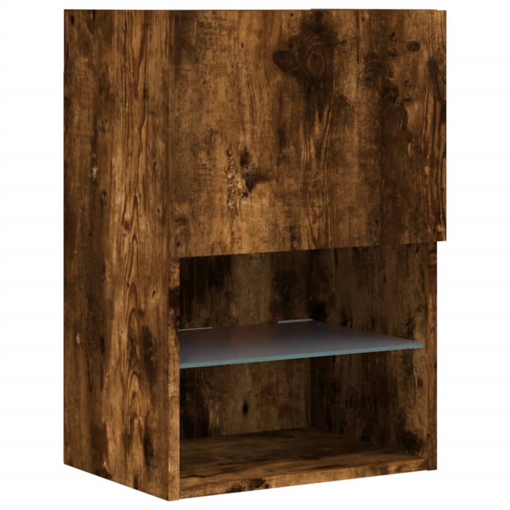 TV-Schrank mit LED-Leuchten Räuchereiche 40,5x30x60 cm - Pazzar.ch