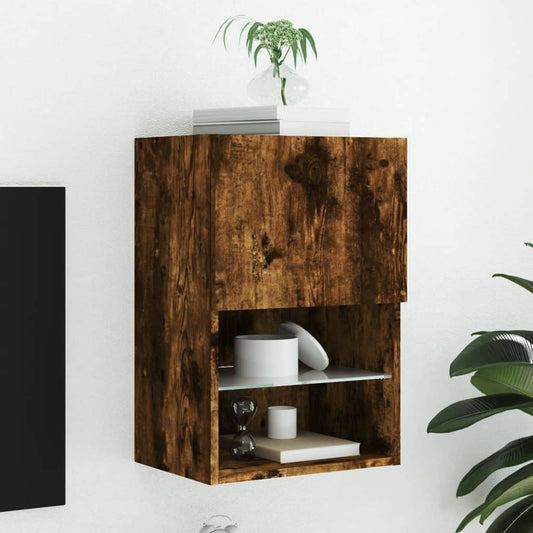 TV-Schrank mit LED-Leuchten Räuchereiche 40,5x30x60 cm - Pazzar.ch