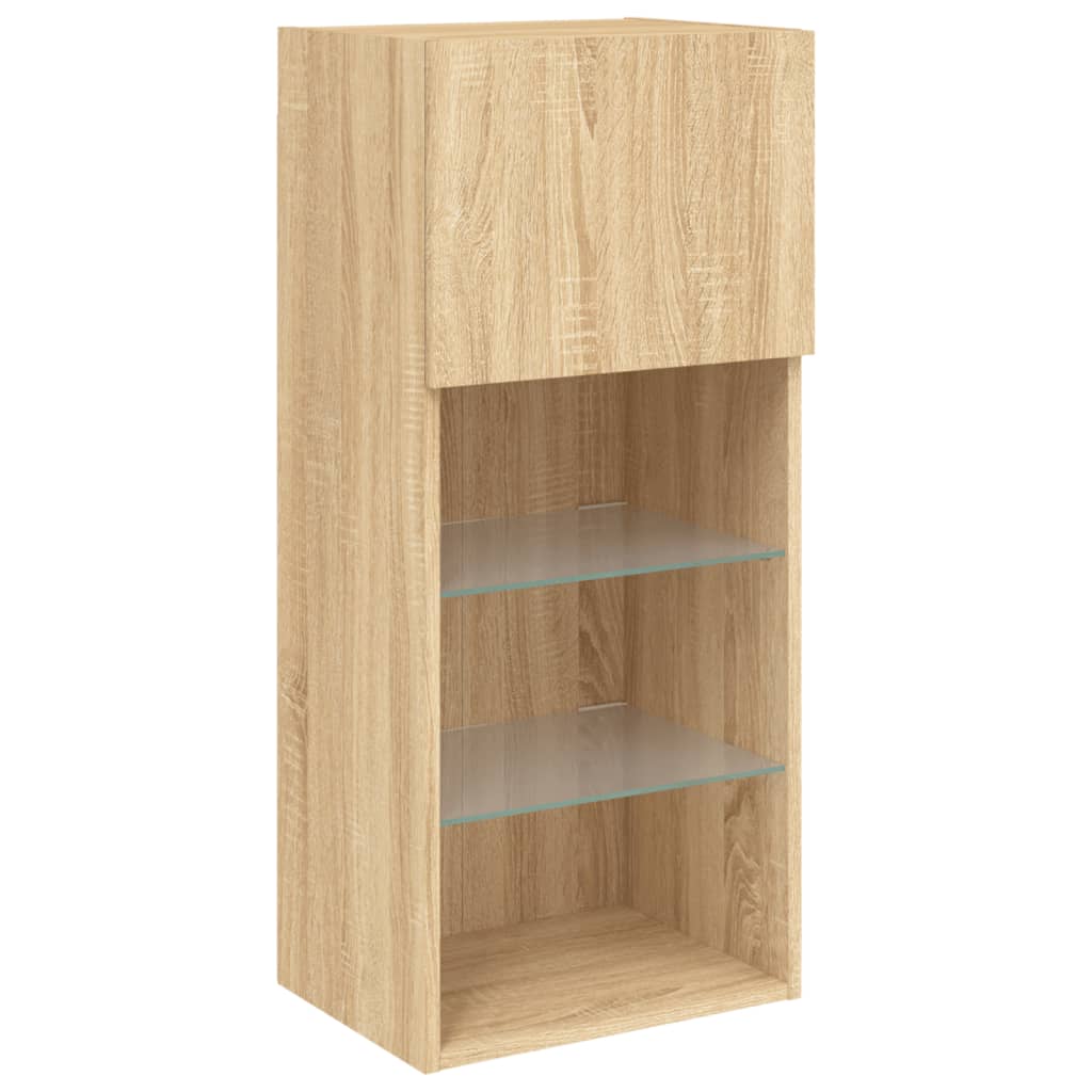 TV-Schrank mit LED-Leuchten Sonoma-Eiche 40,5x30x90 cm - Pazzar.ch