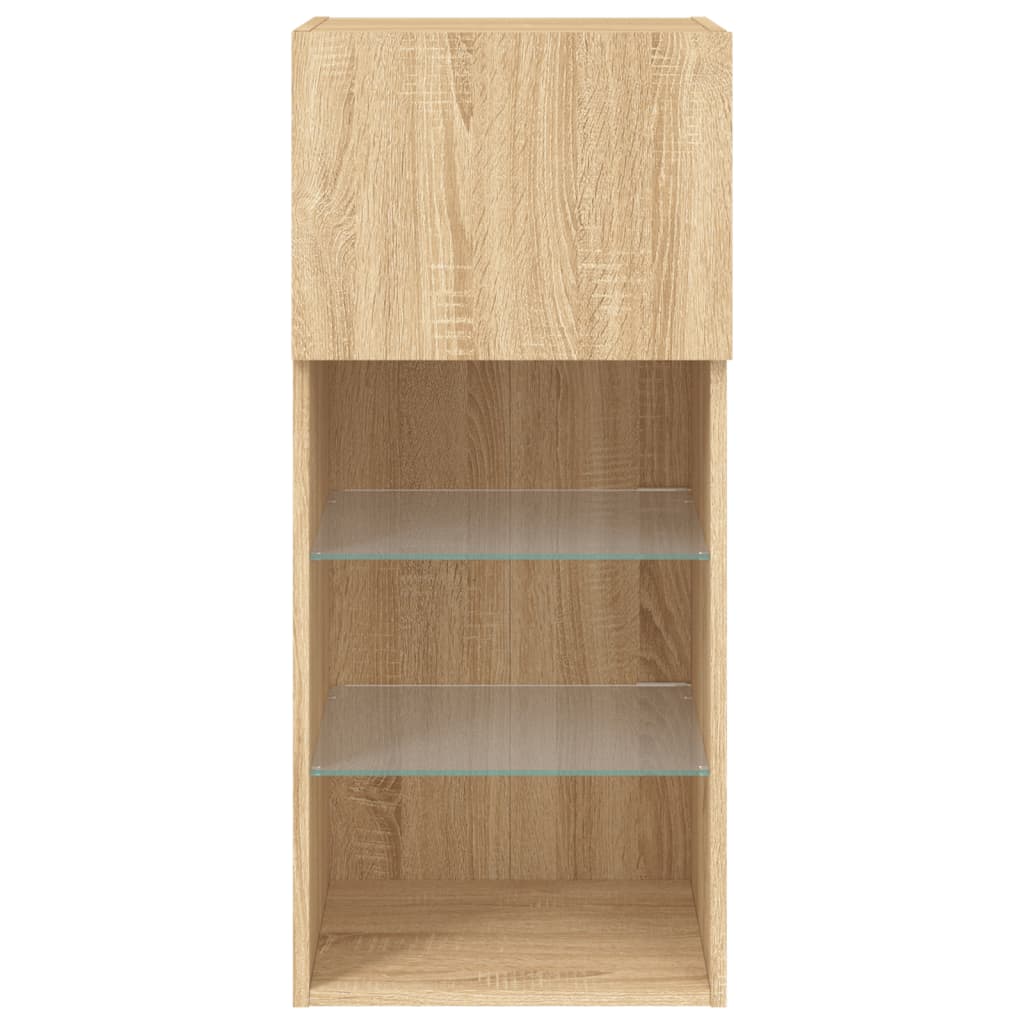 TV-Schrank mit LED-Leuchten Sonoma-Eiche 40,5x30x90 cm - Pazzar.ch