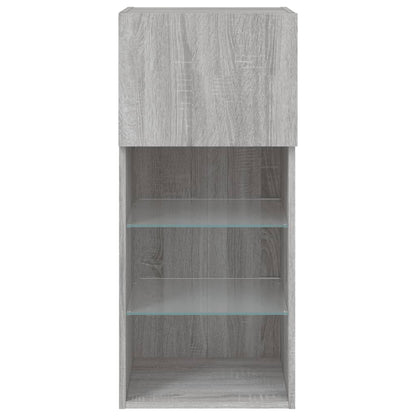TV-Schrank mit LED-Leuchten Grau Sonoma 40,5x30x90 cm - Pazzar.ch