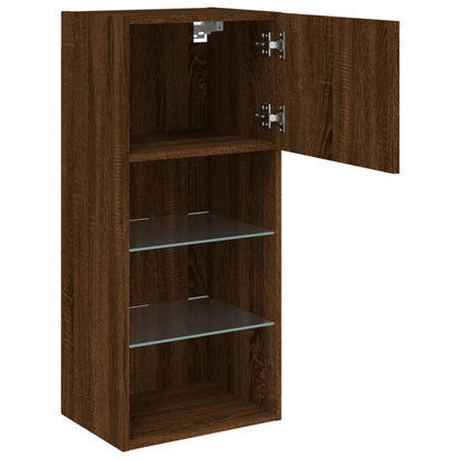 TV-Schrank mit LED-Leuchten Braun Eichen-Optik 40,5x30x90 cm - Pazzar.ch