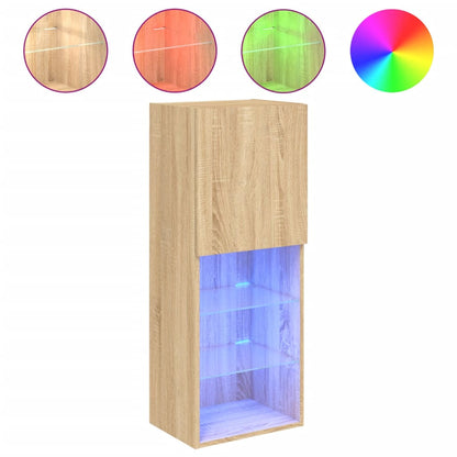 TV-Schrank mit LED-Leuchten Sonoma-Eiche 40,5x30x102 cm - Pazzar.ch