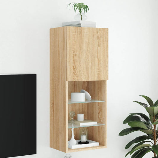 TV-Schrank mit LED-Leuchten Sonoma-Eiche 40,5x30x102 cm - Pazzar.ch