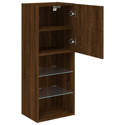 TV-Schrank mit LED-Leuchten Braun Eichen-Optik 40,5x30x102 cm - Pazzar.ch