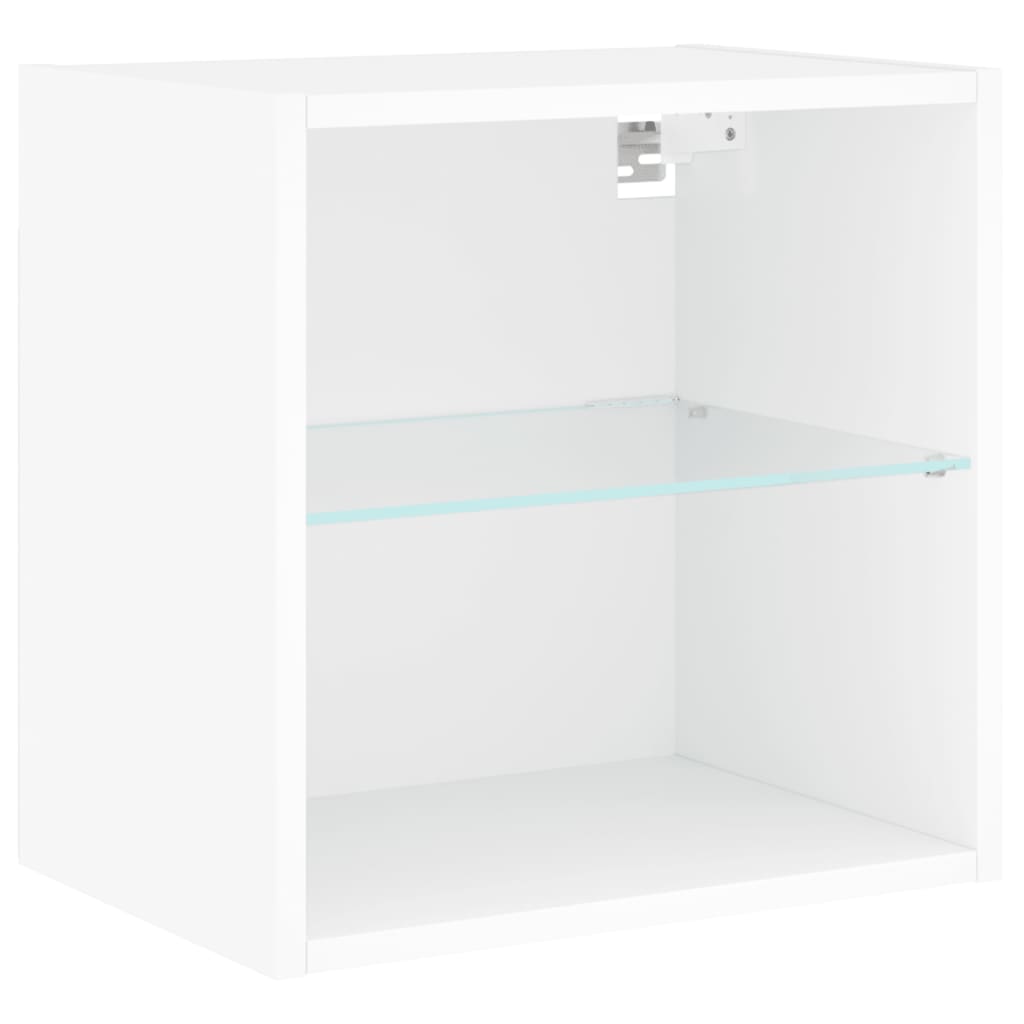 Wand-Nachttisch mit LED-Leuchten Weiß - Pazzar.ch