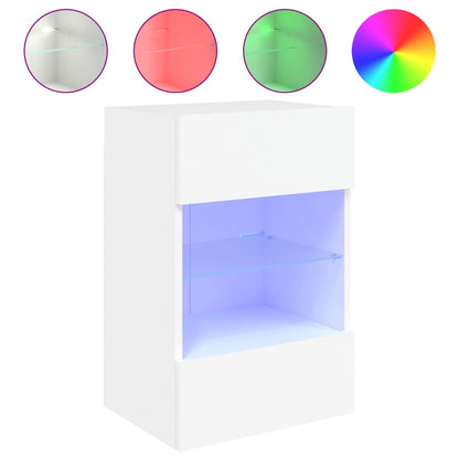 TV-Wandschrank mit LED-Leuchten Weiß 40x30x60,5 cm - Pazzar.ch