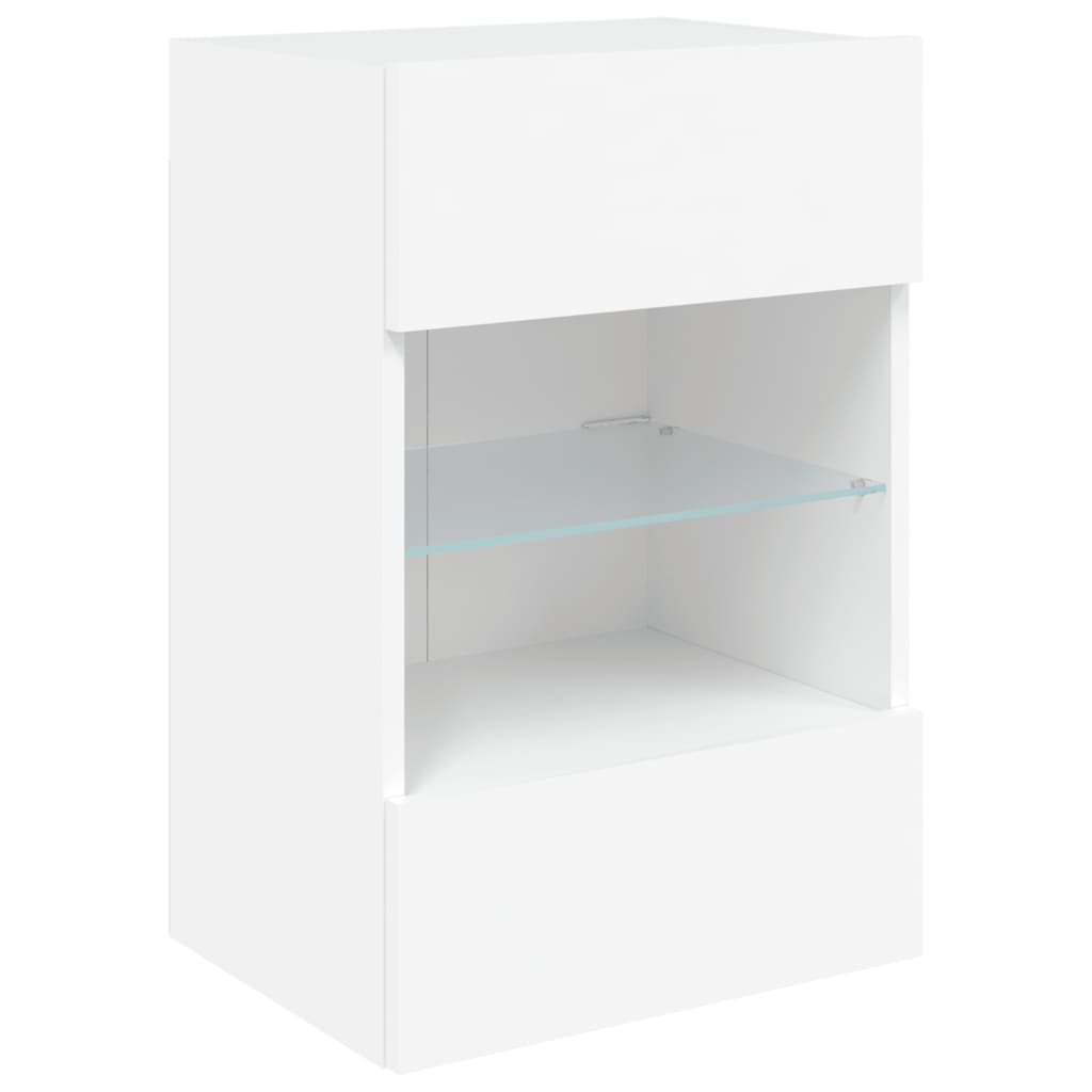 TV-Wandschrank mit LED-Leuchten Weiß 40x30x60,5 cm - Pazzar.ch