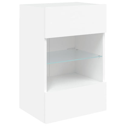 TV-Wandschrank mit LED-Leuchten Weiß 40x30x60,5 cm - Pazzar.ch