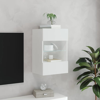 TV-Wandschrank mit LED-Leuchten Weiß 40x30x60,5 cm - Pazzar.ch