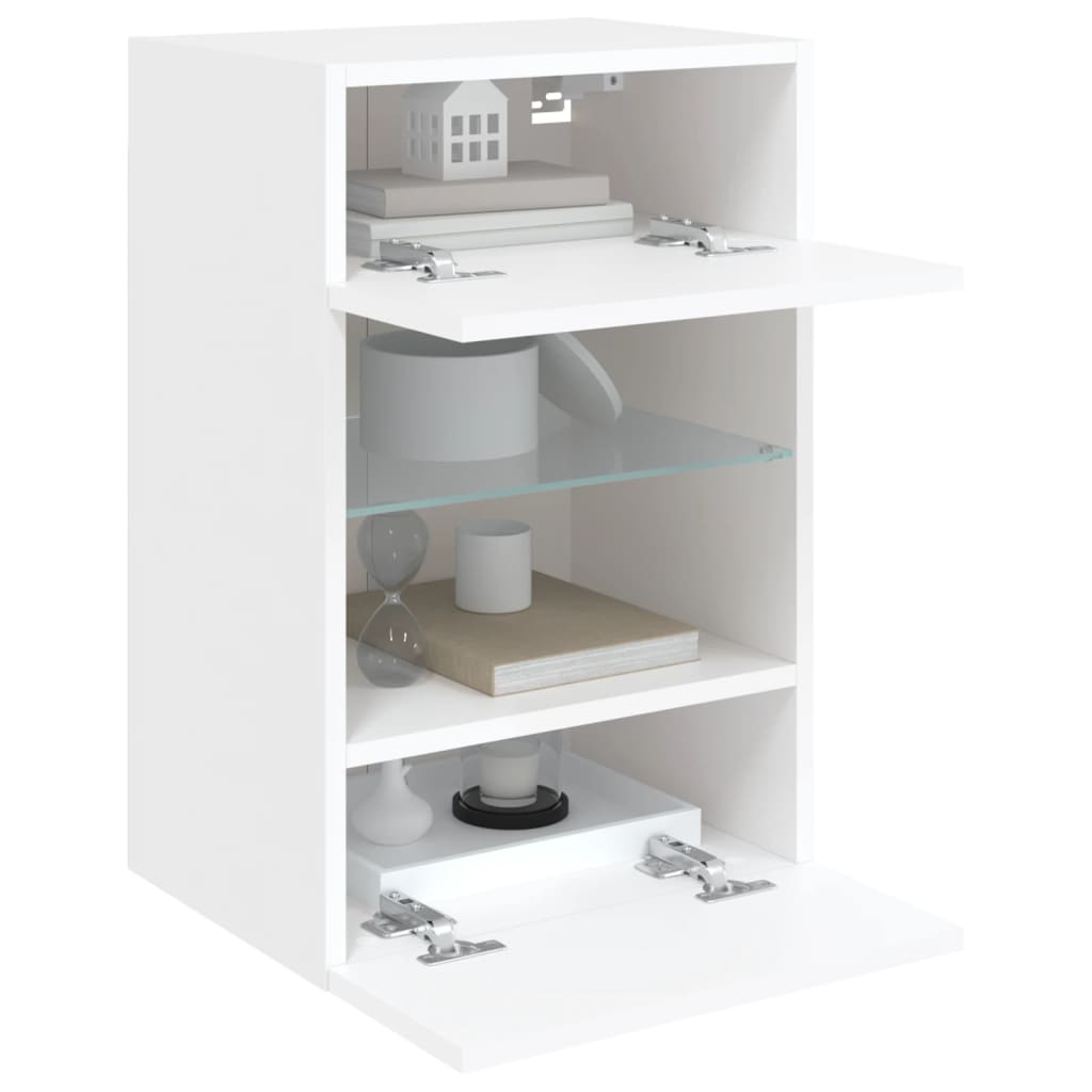 TV-Wandschrank mit LED-Leuchten Weiß 40x30x60,5 cm - Pazzar.ch