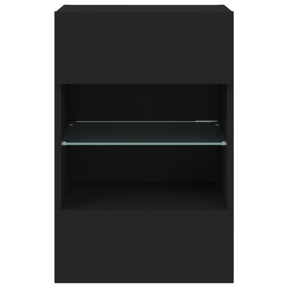 TV-Wandschrank mit LED-Leuchten Schwarz 40x30x60,5 cm - Pazzar.ch