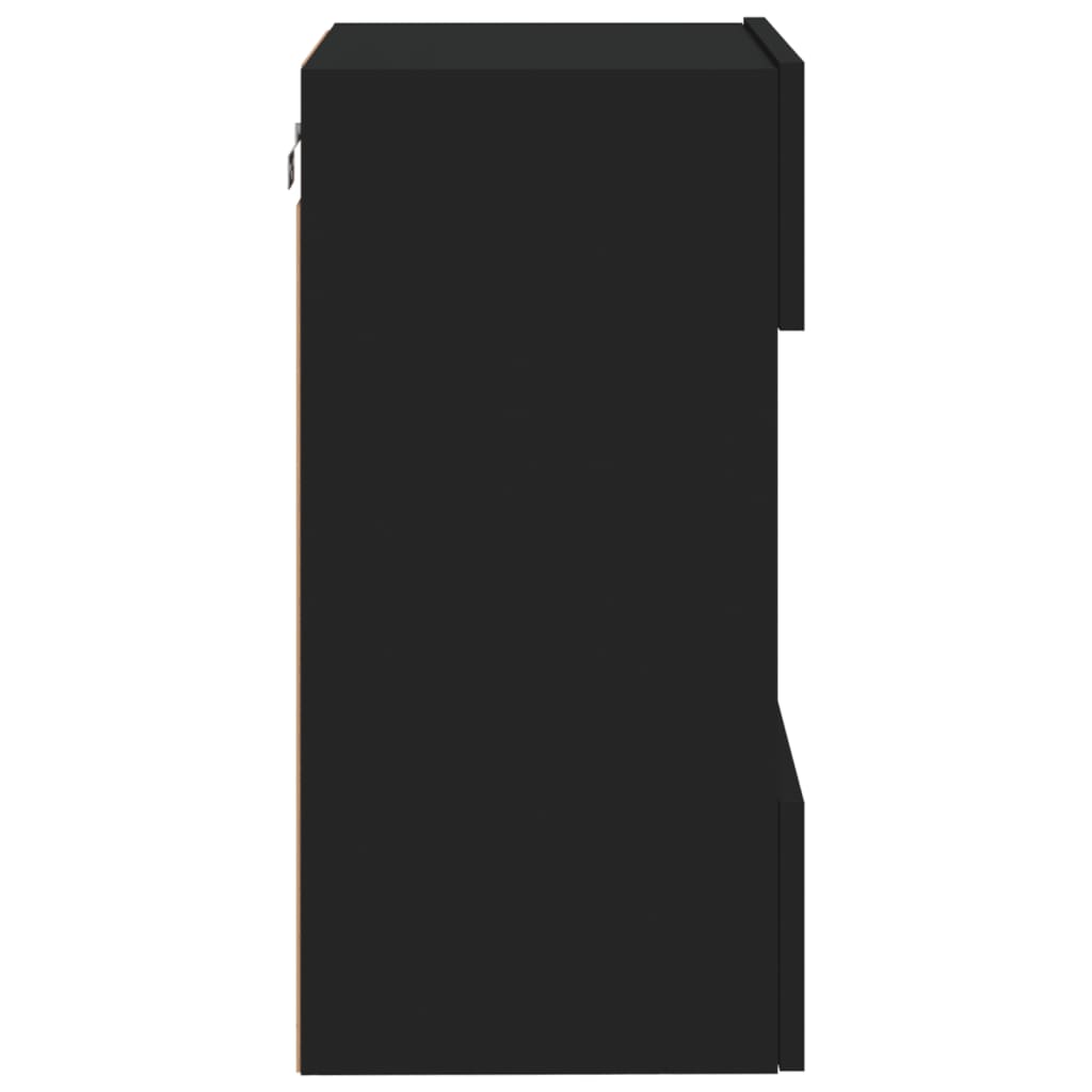 TV-Wandschrank mit LED-Leuchten Schwarz 40x30x60,5 cm - Pazzar.ch