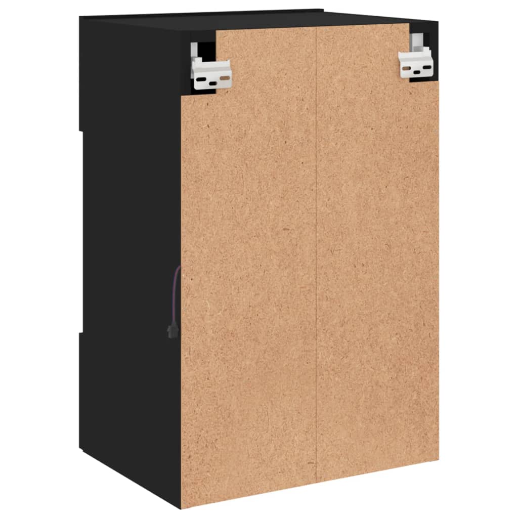 TV-Wandschrank mit LED-Leuchten Schwarz 40x30x60,5 cm - Pazzar.ch