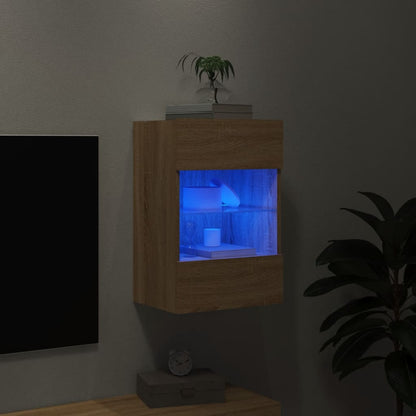 TV-Wandschrank mit LED-Leuchten Sonoma-Eiche 40x30x60,5 cm - Pazzar.ch