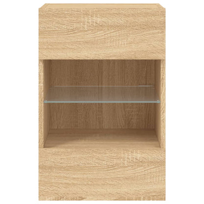 TV-Wandschrank mit LED-Leuchten Sonoma-Eiche 40x30x60,5 cm - Pazzar.ch