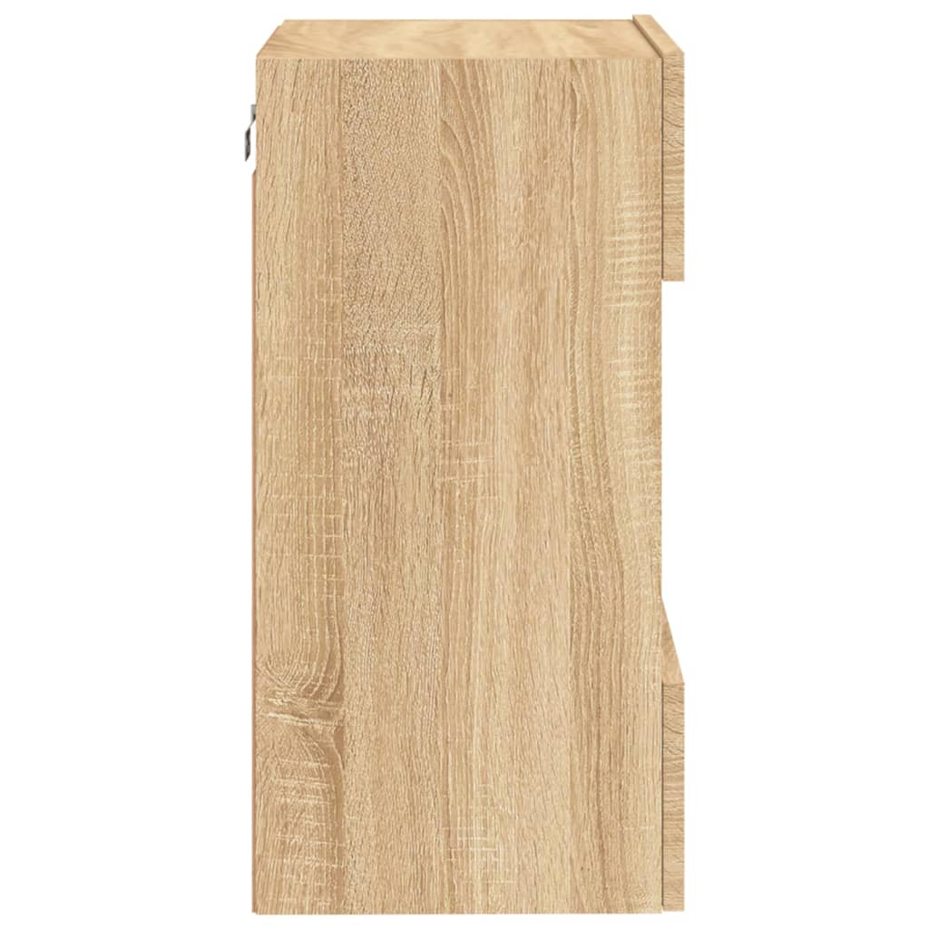TV-Wandschrank mit LED-Leuchten Sonoma-Eiche 40x30x60,5 cm - Pazzar.ch