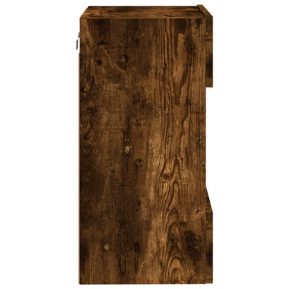 TV-Wandschrank mit LED-Leuchten Räuchereiche 40x30x60,5 cm - Pazzar.ch