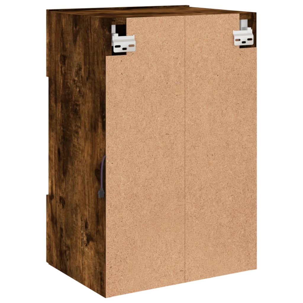 TV-Wandschrank mit LED-Leuchten Räuchereiche 40x30x60,5 cm - Pazzar.ch