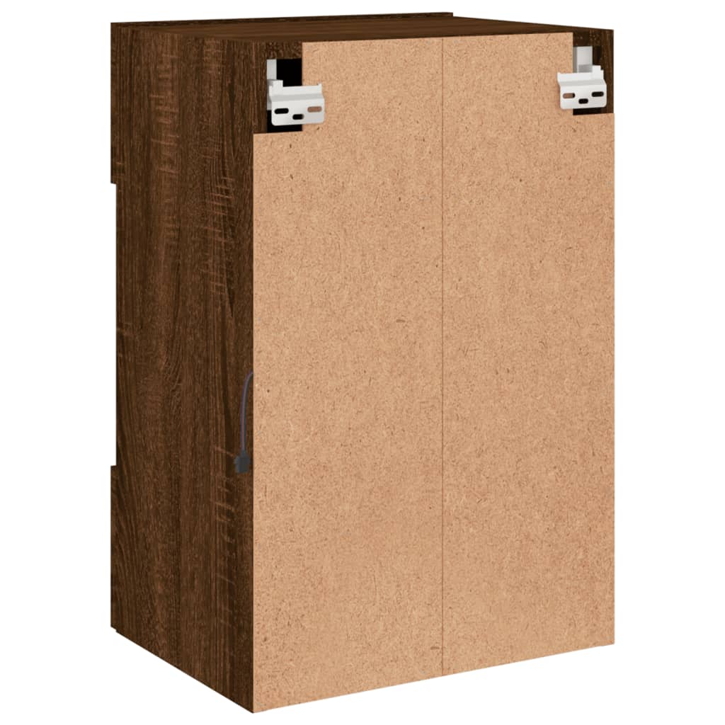 TV-Wandschrank mit LED-Leuchten Braun Eichen-Optik 40x30x60,5cm - Pazzar.ch