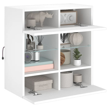TV-Wandschrank mit LED-Leuchten Weiß 58,5x30x60,5 cm - Pazzar.ch