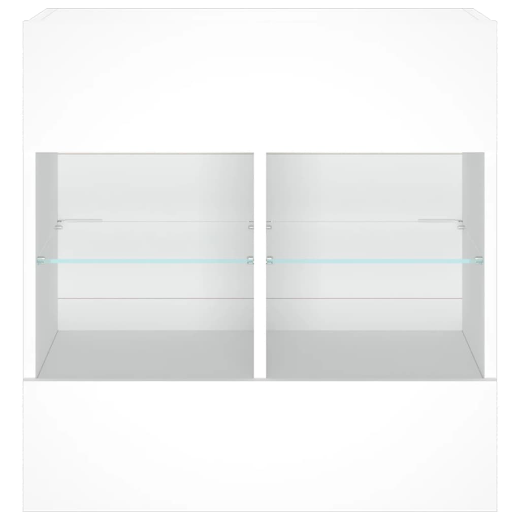 TV-Wandschrank mit LED-Leuchten Weiß 58,5x30x60,5 cm - Pazzar.ch