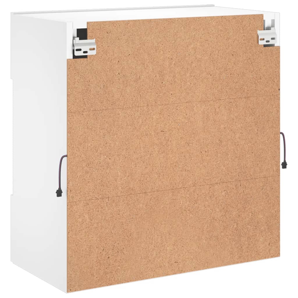 TV-Wandschrank mit LED-Leuchten Weiß 58,5x30x60,5 cm - Pazzar.ch