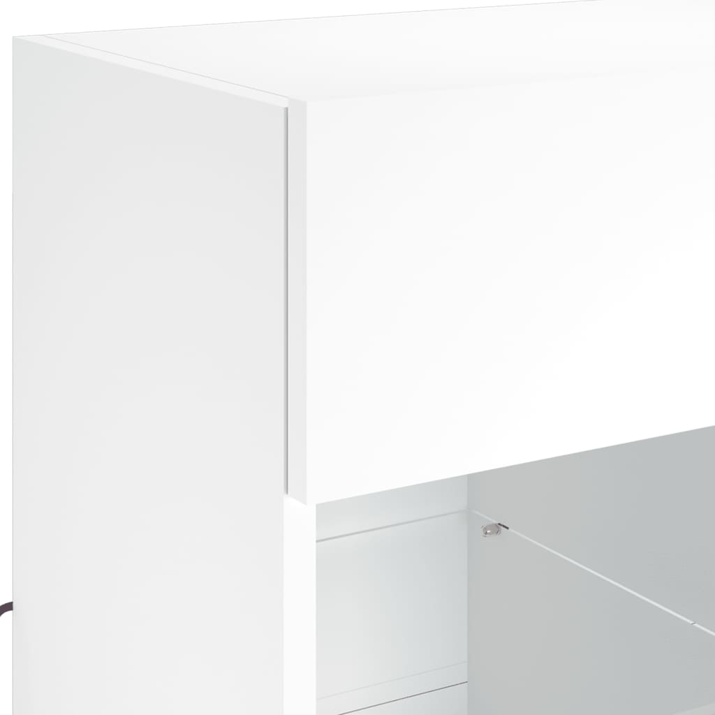 TV-Wandschrank mit LED-Leuchten Weiß 58,5x30x60,5 cm - Pazzar.ch