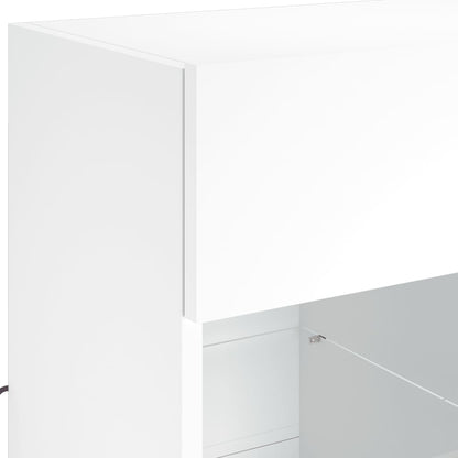 TV-Wandschrank mit LED-Leuchten Weiß 58,5x30x60,5 cm - Pazzar.ch