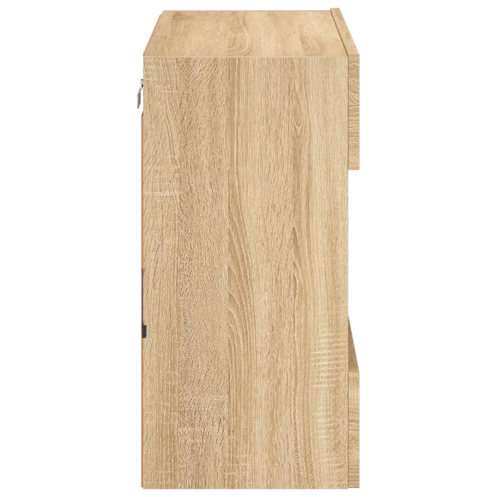 TV-Wandschrank mit LED-Leuchten Sonoma-Eiche 58,5x30x60,5 cm - Pazzar.ch