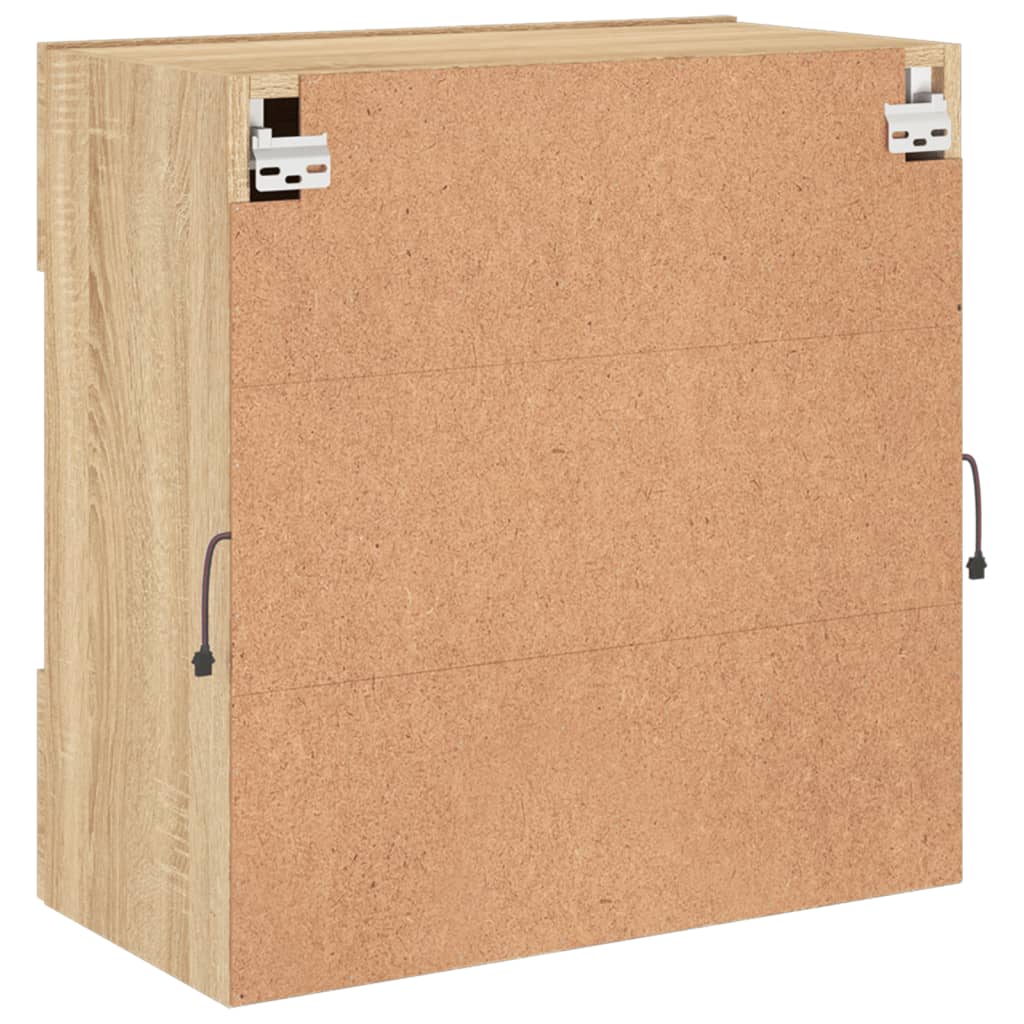TV-Wandschrank mit LED-Leuchten Sonoma-Eiche 58,5x30x60,5 cm - Pazzar.ch
