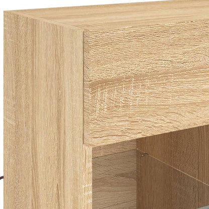 TV-Wandschrank mit LED-Leuchten Sonoma-Eiche 58,5x30x60,5 cm - Pazzar.ch
