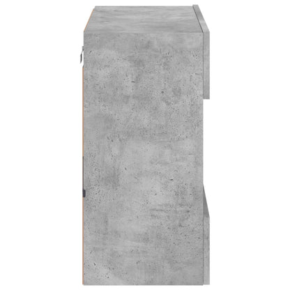 TV-Wandschrank mit LED-Leuchten Betongrau 58,5x30x60,5 cm - Pazzar.ch
