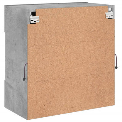 TV-Wandschrank mit LED-Leuchten Betongrau 58,5x30x60,5 cm - Pazzar.ch