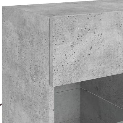TV-Wandschrank mit LED-Leuchten Betongrau 58,5x30x60,5 cm - Pazzar.ch