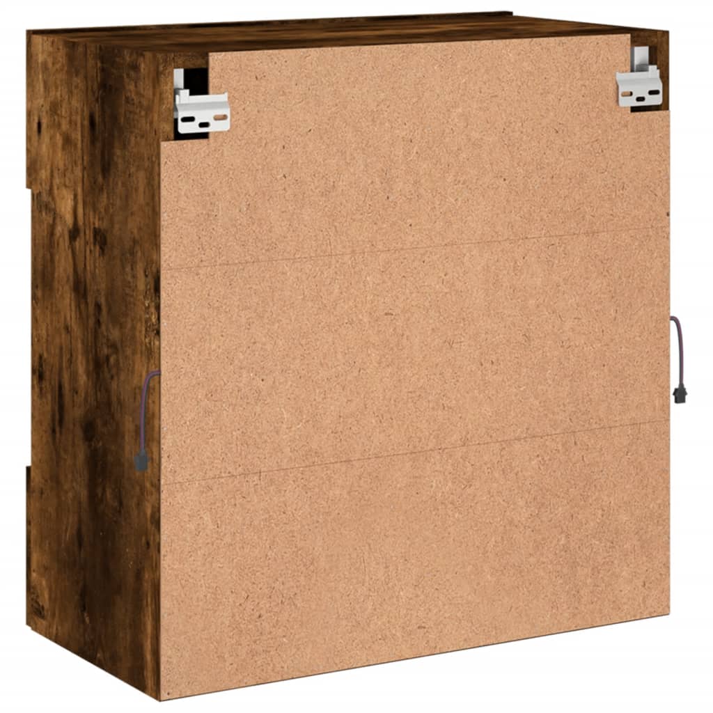 TV-Wandschrank mit LED-Leuchten Räuchereiche 58,5x30x60,5 cm - Pazzar.ch