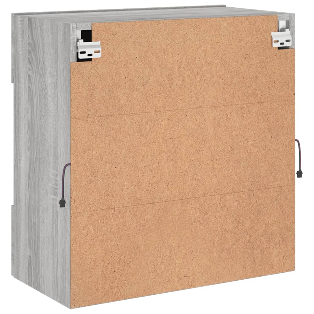 TV-Wandschrank mit LED-Leuchten Grau Sonoma 58,5x30x60,5 cm - Pazzar.ch
