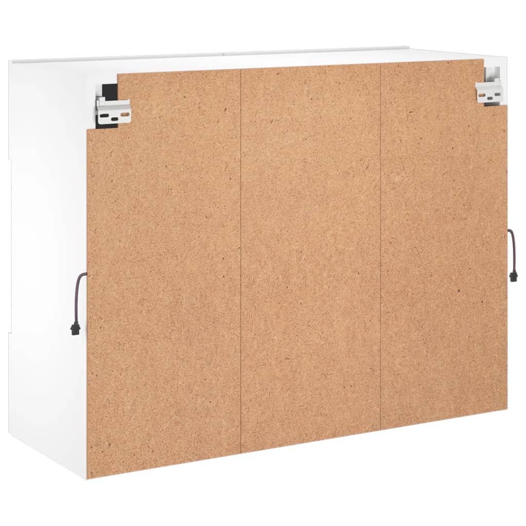 TV-Wandschrank mit LED-Leuchten Weiß 78,5x30x60,5 cm - Pazzar.ch