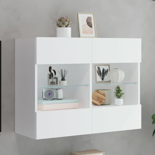 TV-Wandschrank mit LED-Leuchten Weiß 78,5x30x60,5 cm - Pazzar.ch