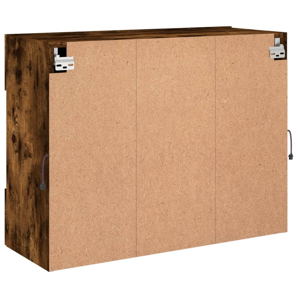 TV-Wandschrank mit LED-Leuchten Räuchereiche 78,5x30x60,5 cm - Pazzar.ch