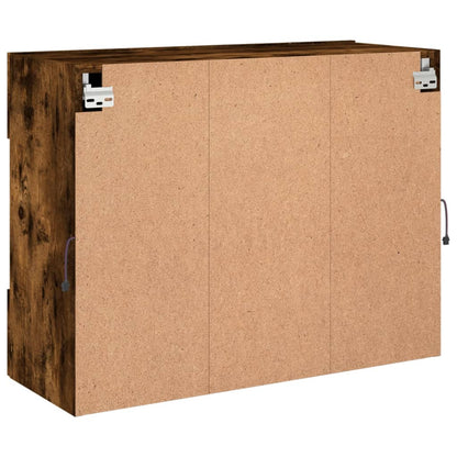 TV-Wandschrank mit LED-Leuchten Räuchereiche 78,5x30x60,5 cm - Pazzar.ch
